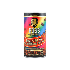 BOSS RAINBOW MOUNTAIN BLEND COFFEE BEVERAGE WITH MILK AND SUGAR