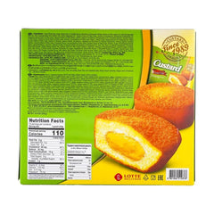 LOTTE Korea Soft Custard Cream Cakes - Korean Dessert, 12 Pieces, 9.74oz