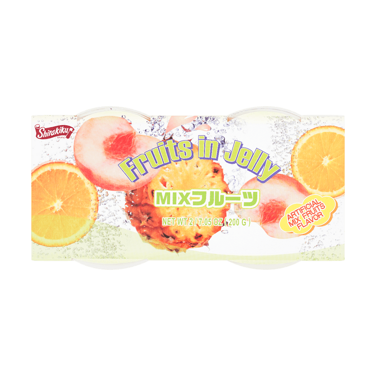 SHIRAKIKU Jelly Cup Mixed Fruit Flavor 2 Cups 400g