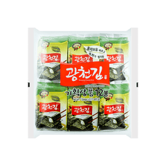 KWANGCHEON SEASONED SEAWEED WITH OLIVE OIL & GREENTEA POWDER 12P
