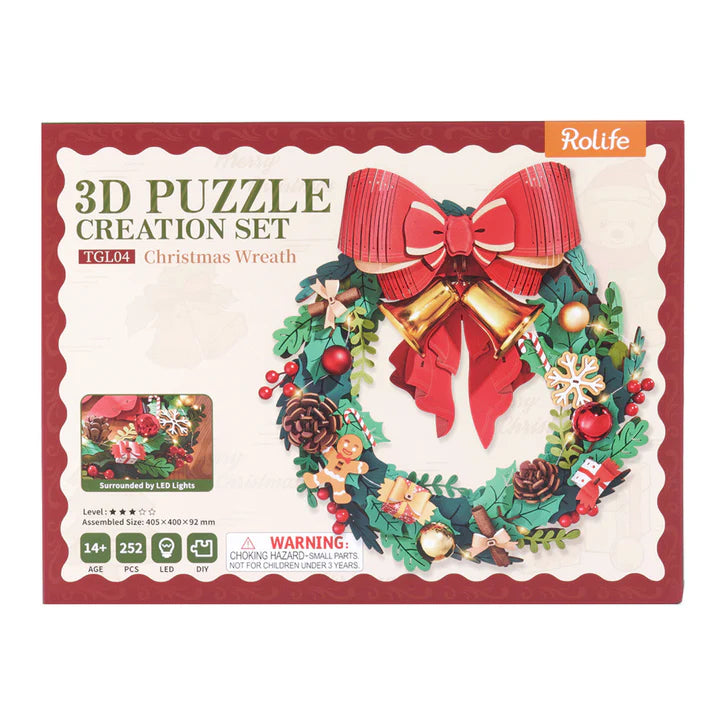 Rolife Christmas Wreath 3D Puzzle Festive Decoration TGL04