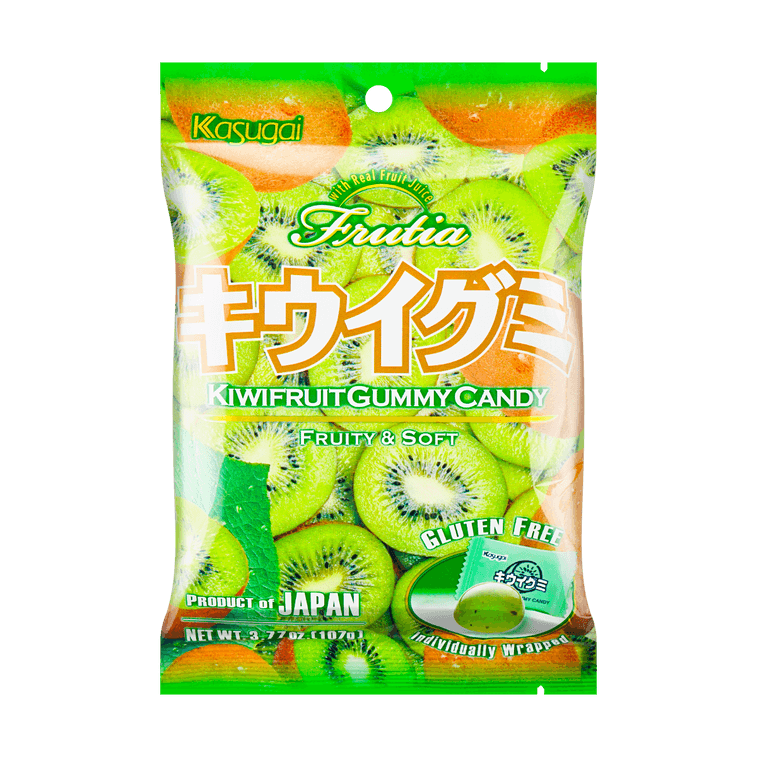 KASUGAI FRUTIA KIWI GUMMY CANDY 107g