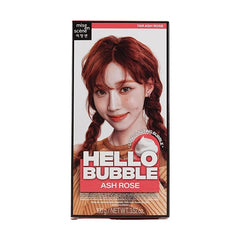 Hello Bubble Hair Dye, Easy Hair Coloring, 3.52oz. #7AR Ash Rose [2 Boxes of Medium-Long Hair Value Pack]