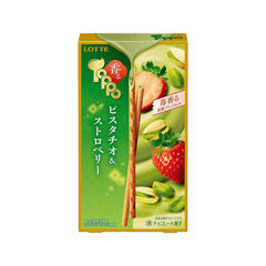 LOTTE Toppo Chocolate and Pretzel Stick Pistachio & Strawberry 2P 72g
