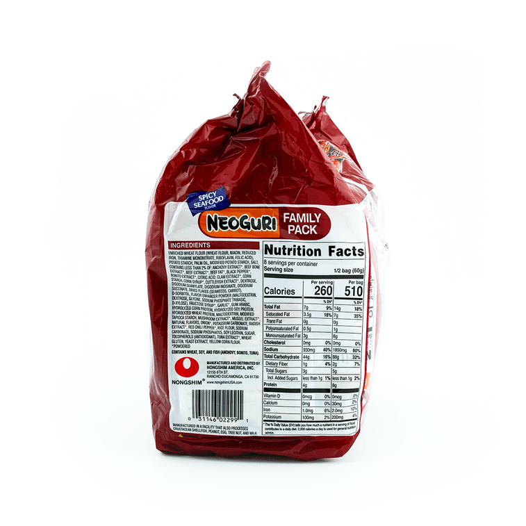NONGSHIM NEOGURI UDON TYPE NOODLES Spicy Seafood Flavor