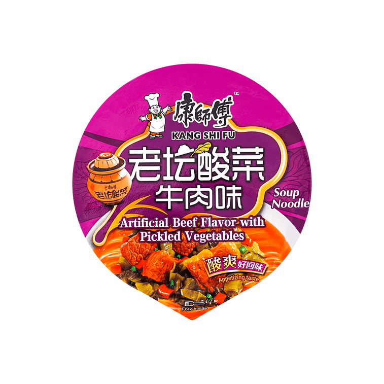 Master Kong Noodle Bowl: Beef with Chinese Pickled Vegetables