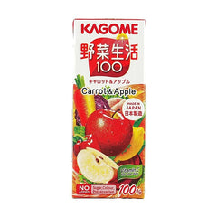 KAGOME YASAI VEGETABLE SEIKATSU 100 CARROT & APPLE JUICE