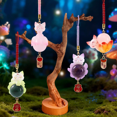Tushan nine tailed fox crystal pendent