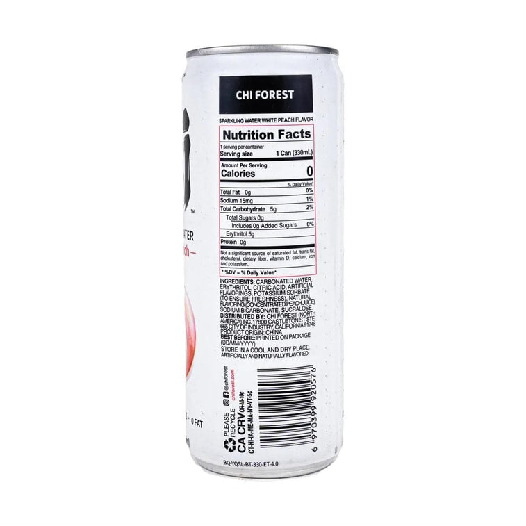 White peach Sparkling Water , Flavored Sparkling Water, 0 Sugar and 0 Calorie Bubbly Water, 11.15fl oz