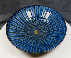Japanese Blue Cascading Shallow Bowl MS599