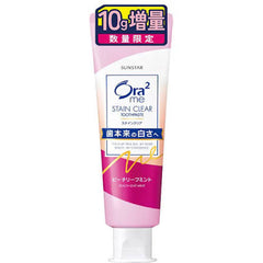 SUNSTAR Ora2 Stain Removal Teeth Cleaning Toothpaste Peach Mint 130g