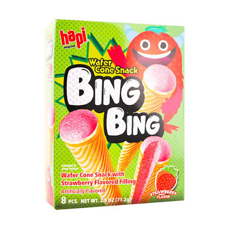 HAPI BING BING CONE SNACK STRAWBERRY