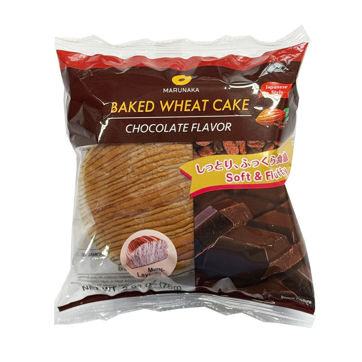 MARUNAKA CHOCOLATE FLAVOR BUN BAKED WHEAT CAKE 2.64 OZ