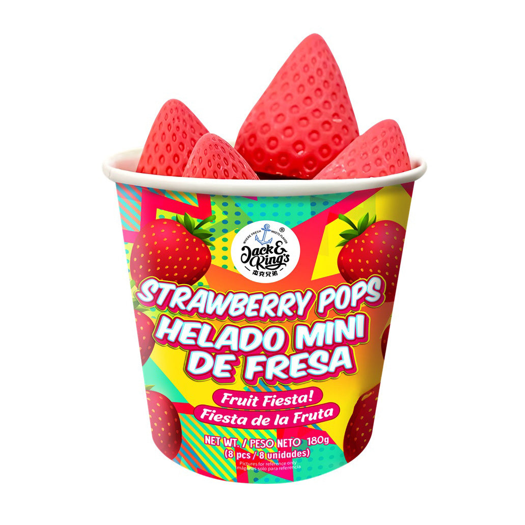JACK & KING'S STRAWBERRY POPS FRUIT FIESTA 8P