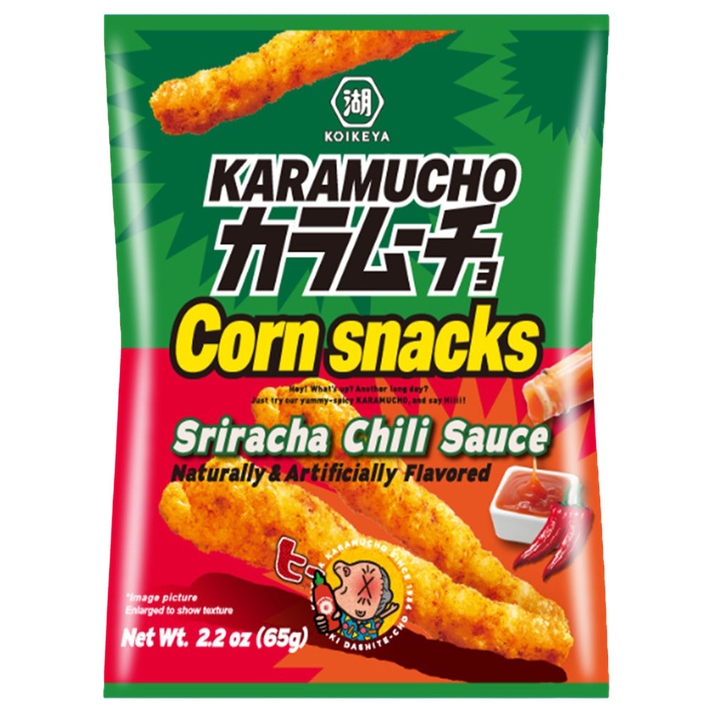 KOIKEYA KARAMUCHO CORN SNACKS SRIRACHA CHILI SAUCE 2.20 OZ