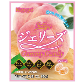 KASUGAI JELLY'S GUMMY CANDY Peach CANDY 80g