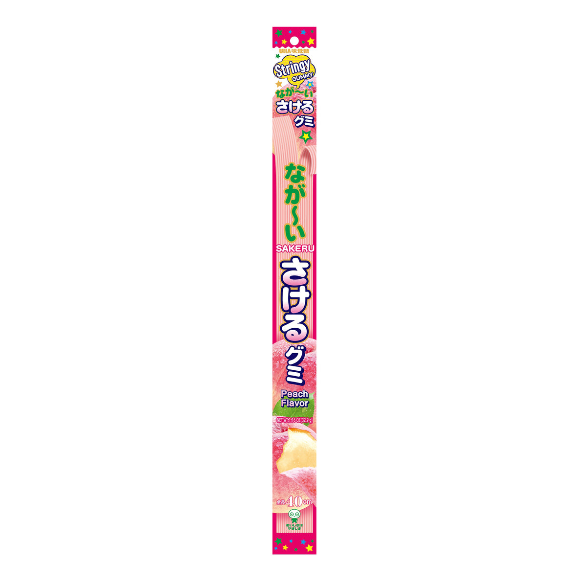 STRINGY GUMMY WHITE PEACH HAKUTO 1.16 oz