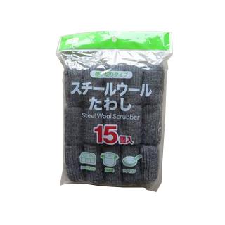Steel wool scrub brush 15p