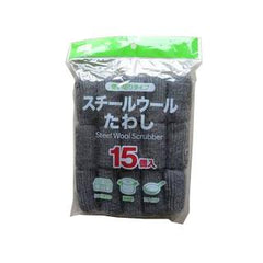 Steel wool scrub brush 15p