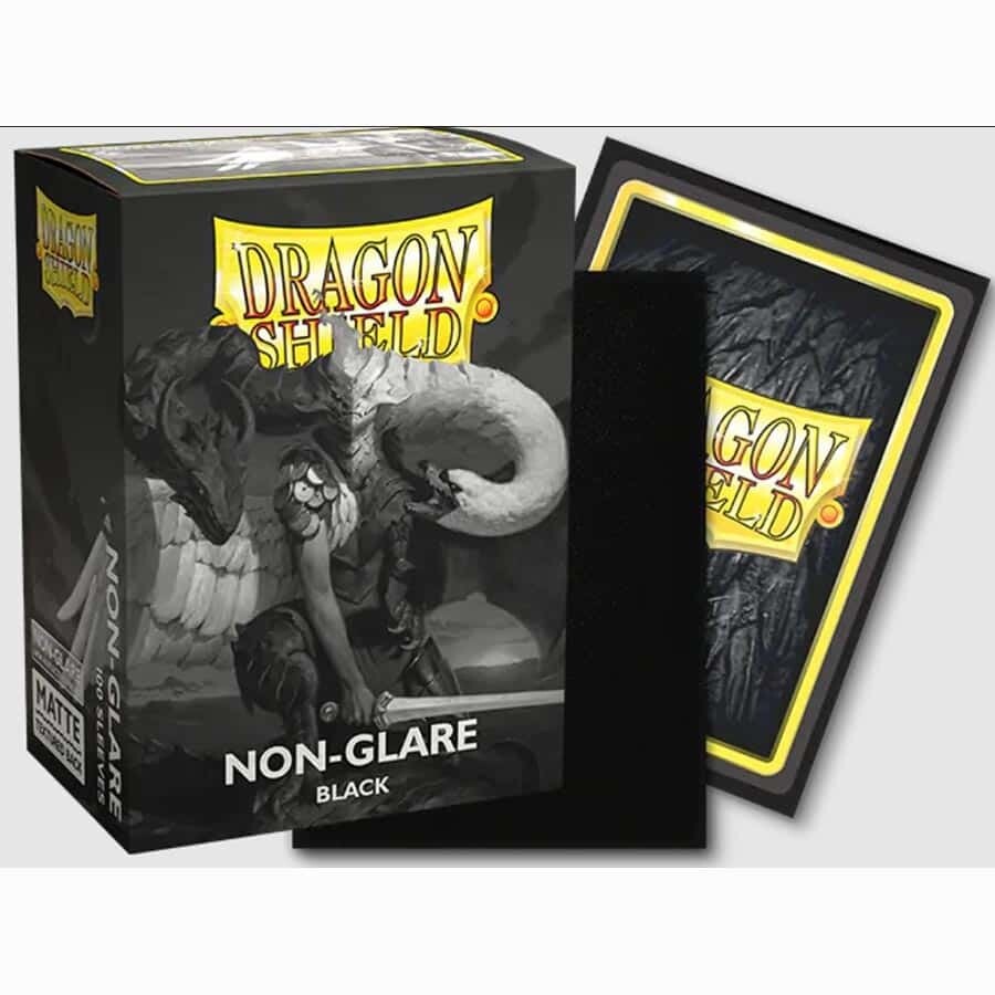 Dragon Shield Dual Matte Non-Glare Black (100ct) Protective Sleeves