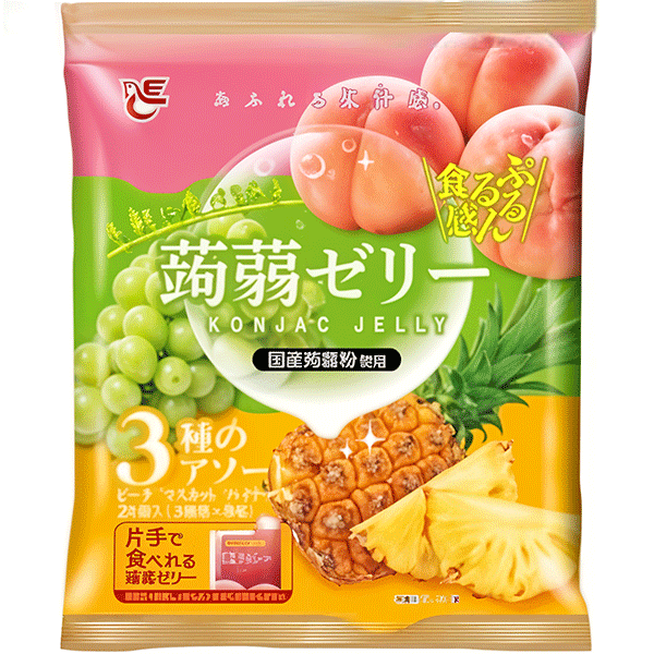 Ace Bakery Konjac Jelly Peach+Muscat+Pineapple Flavors