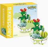 Keeppley Pokemon Bulbasaur Potted Plant Building Blocks Toy Set