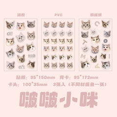 Mr paper cat head sticker